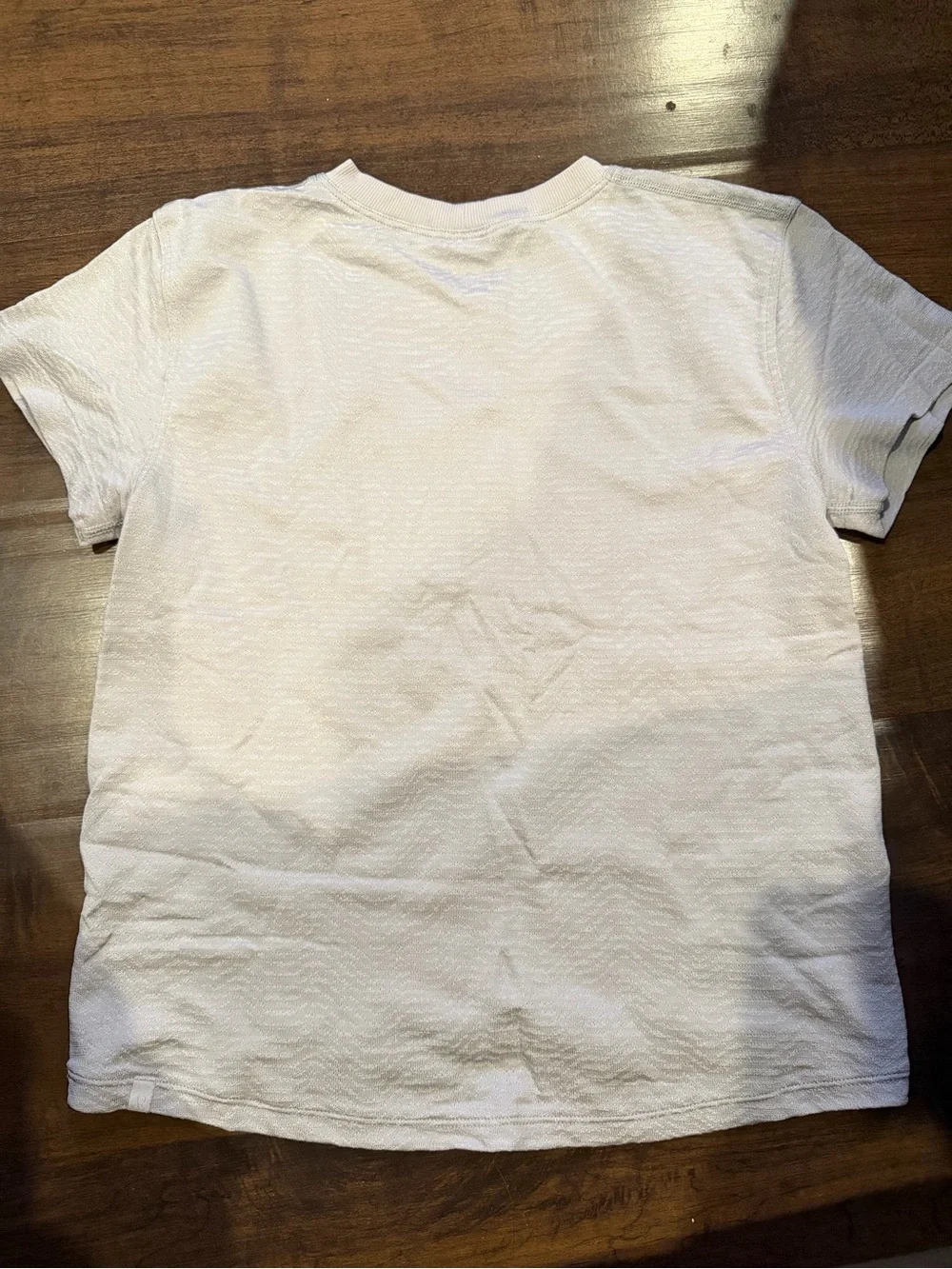 lululemon athletica White/grey Textured Short-Sleeve Tee